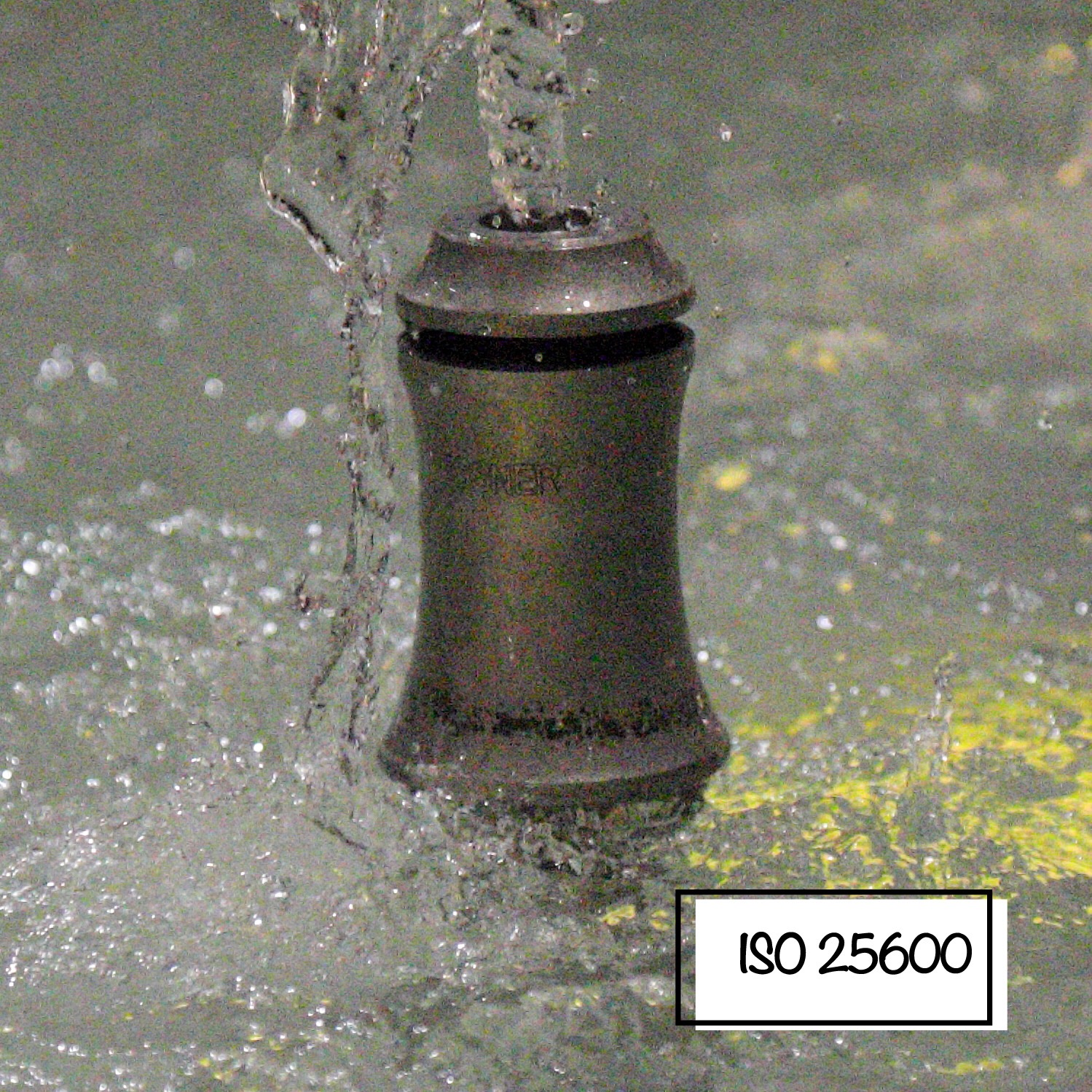 Das Bild zeigt das starke Rauschen bei ISO 25600