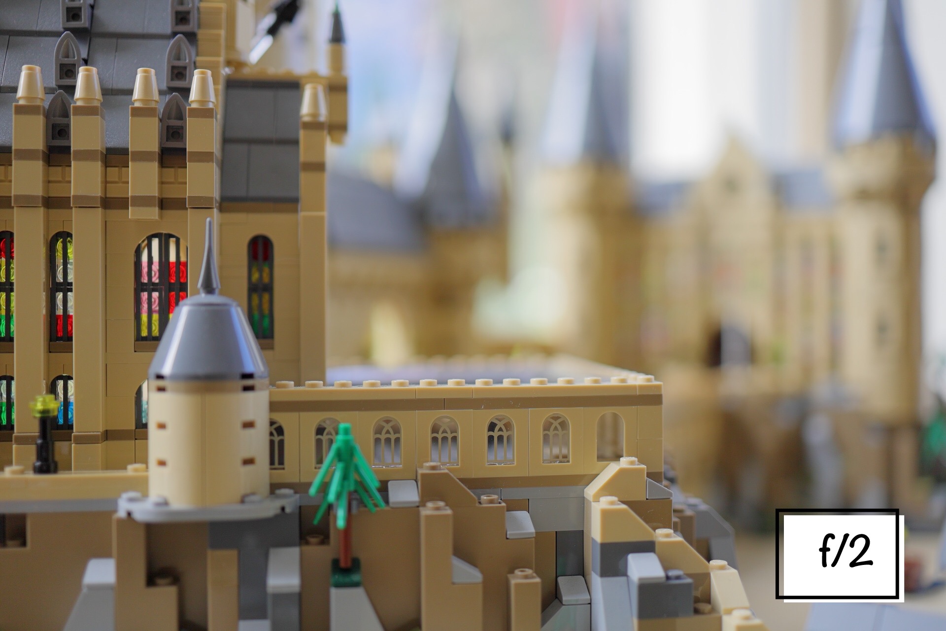 Das Bild zeigt die Ausdehnung der Tiefenschärfe bei Blende 2