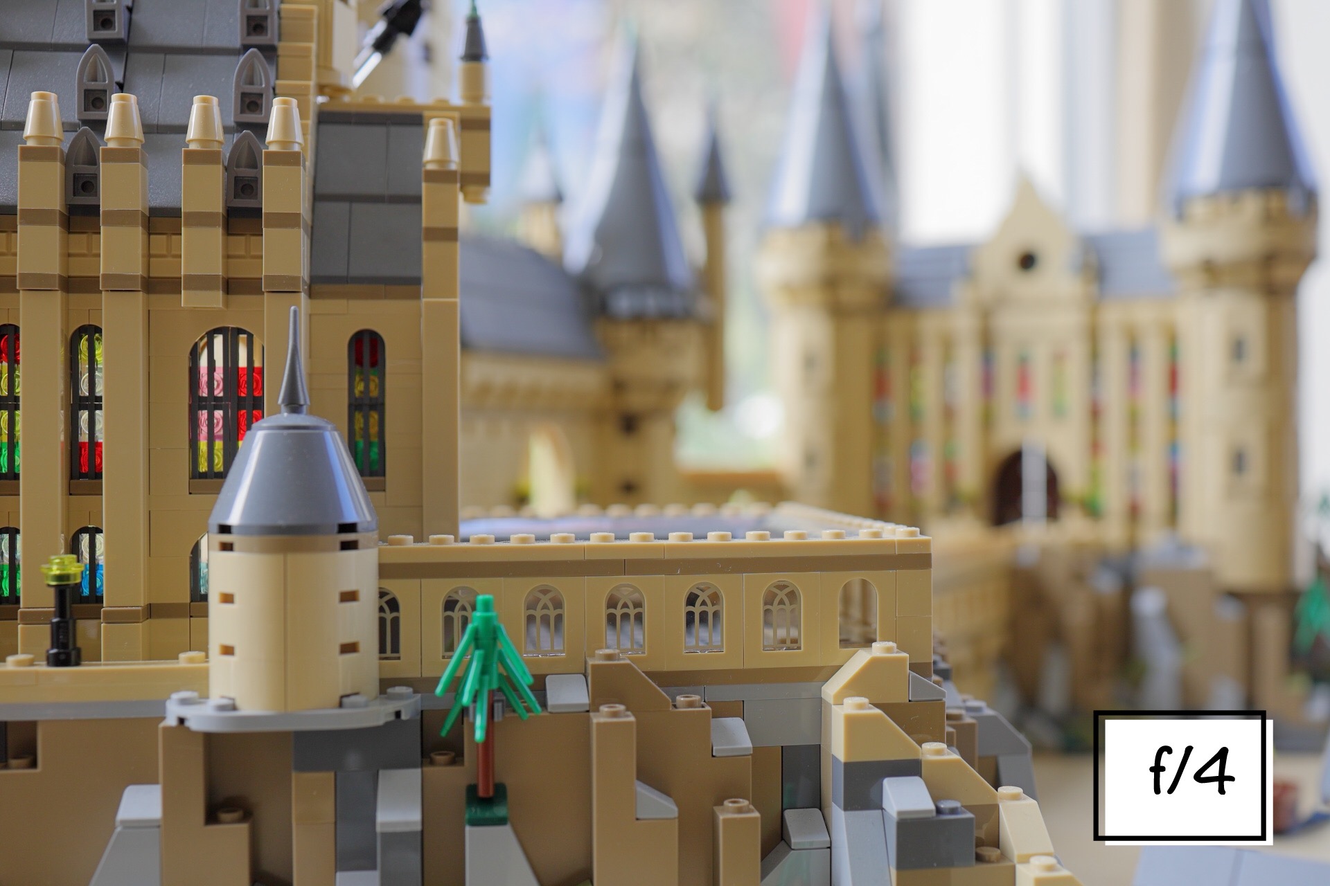 Das Bild zeigt die Ausdehnung der Tiefenschärfe bei Blende 4